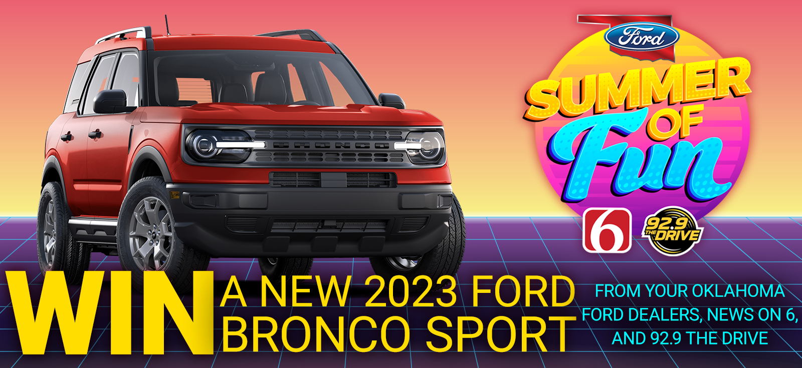 Win a NEW 2023 FORD BRONCO SPORT from News On 6