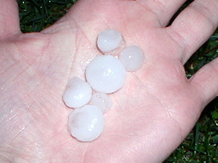 Quarter sized hail