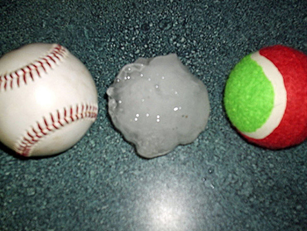 Tennis ball sized hail